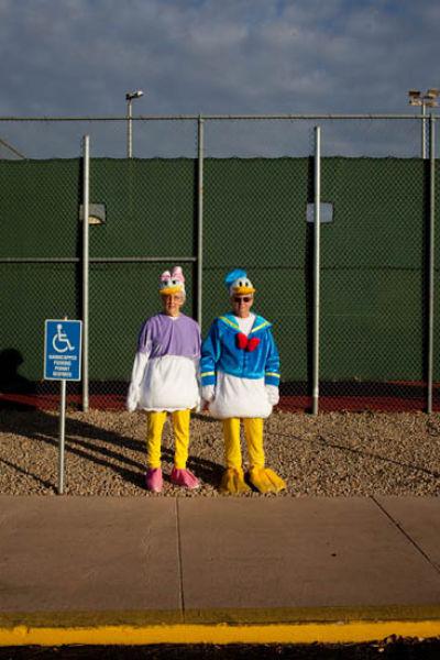 lucille-rogers-85-and-linda-haugland-63-stand-in-duck-costumes-to-promote-a-duck-race-for-charity-outside-of-the-lakeview-recreation-center-december-11-2009-its-always-a-weekend-here-ms-haugl